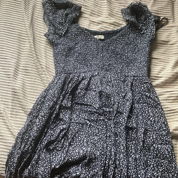 Hollister Dresses & Skirts - Hollister romper, size L, blue and white